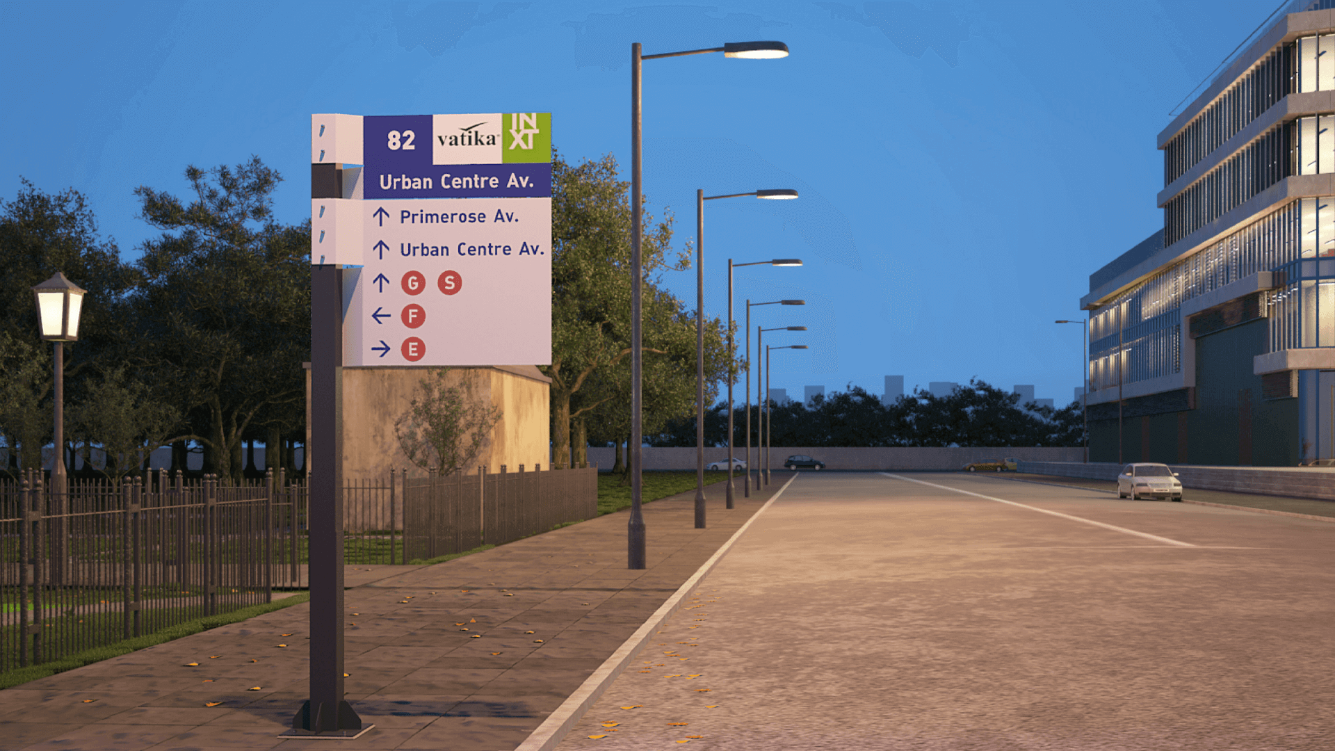 1. Realty – Vatika India NXT – Signage